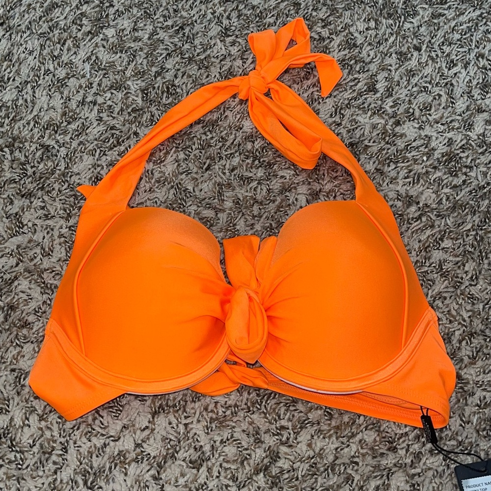 Vibrant Orange Bikini Top